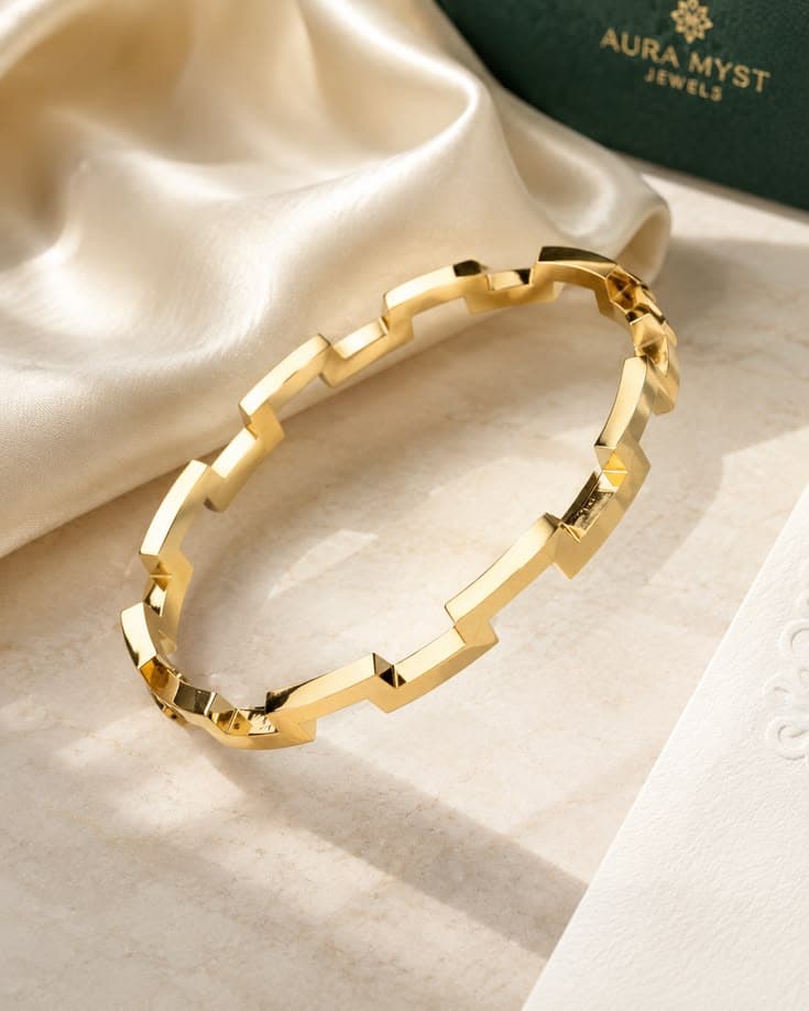 Aura Edge Geometric Kada Bracelet view 2