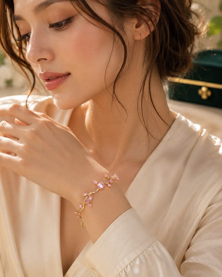 Blush Bloom Crystal Bracelet