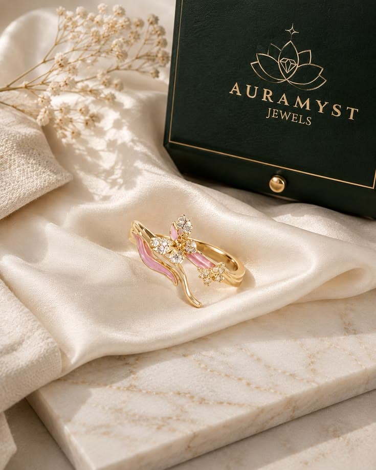 Blossom Whisper Floral Ring view 2